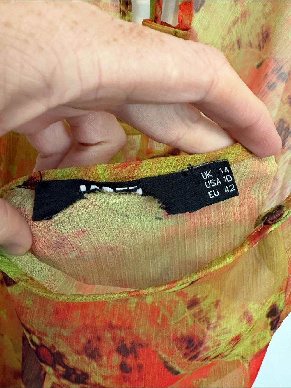 Jaded London LOCO PRINT HALTER LACE UP TOP asymmetrical size 10 - Picture 7 of 7
